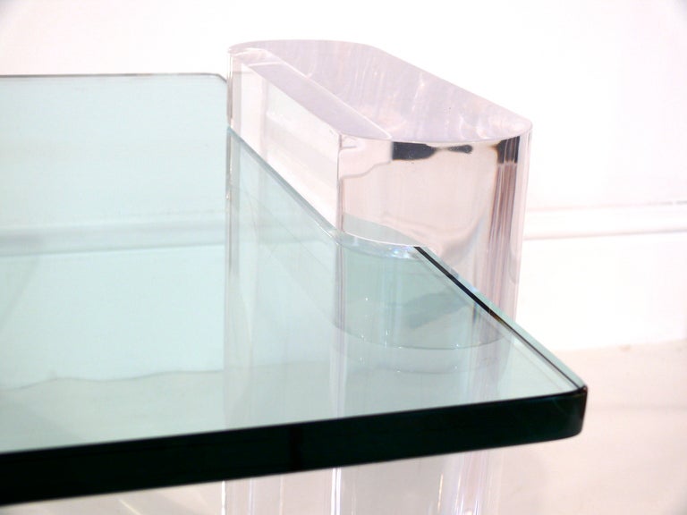 Lucite and Glass Coffee Table 3