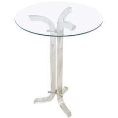 Swirl Lucite Side Table