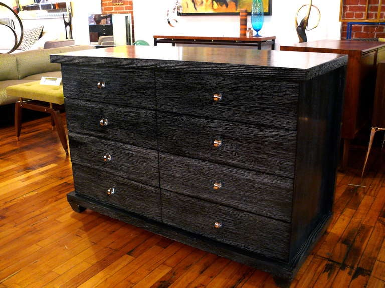 Four Drawer Silver Cerused Dresser/Chest of Drawers 4