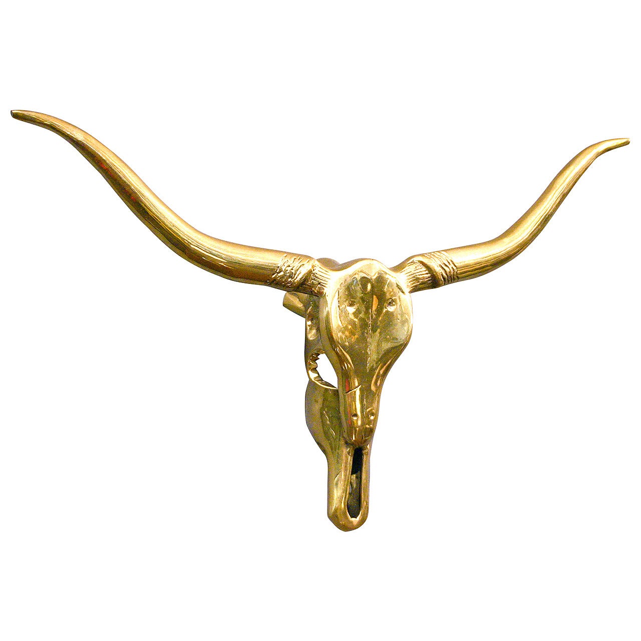 Brass Longhorn Sculpture