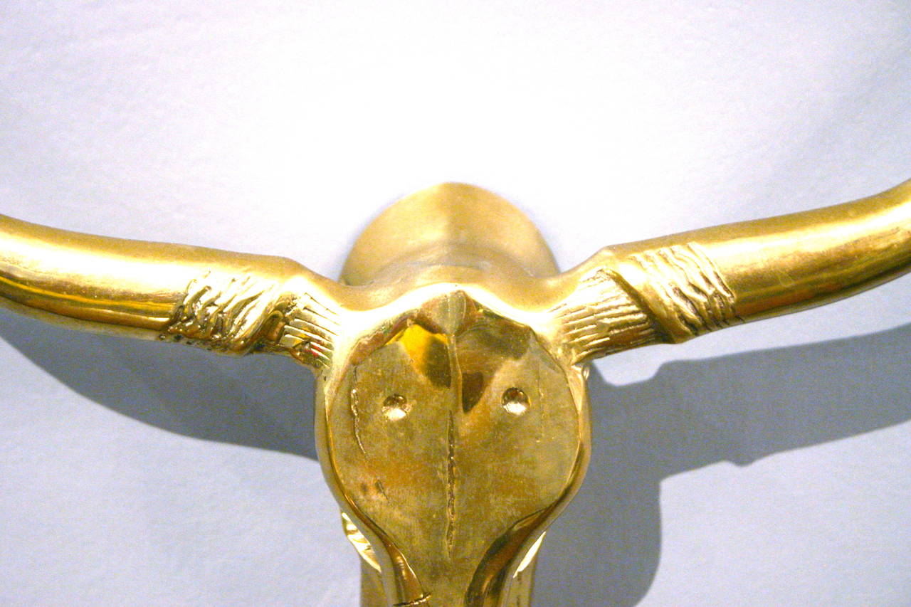 Brass Longhorn Sculpture 2