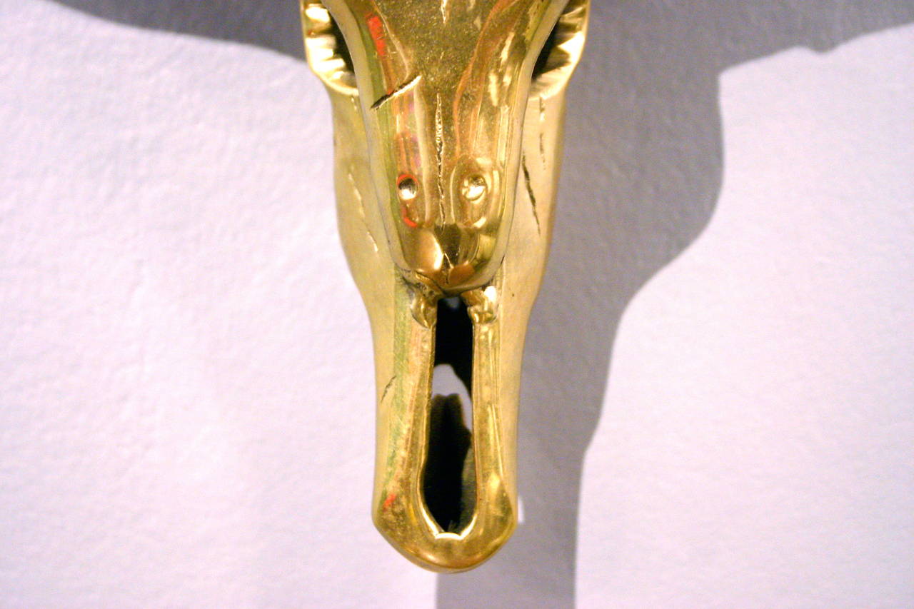 Brass Longhorn Sculpture 1