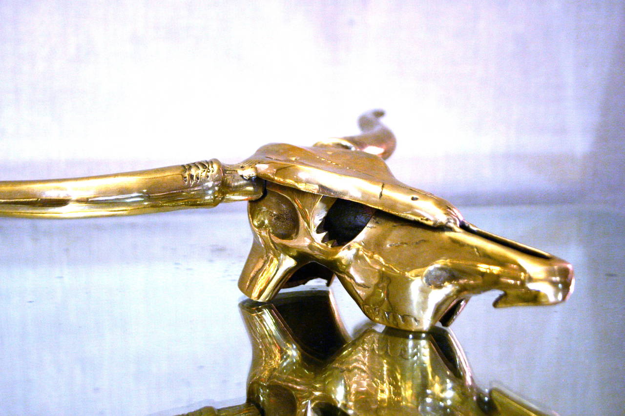 Brass Longhorn Sculpture 3