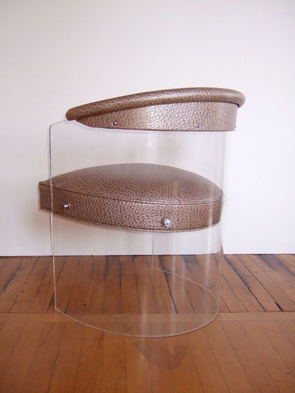 Lucite Barrel Chairs at 1stdibs