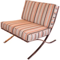 Vintage Striped Barcelona Chair