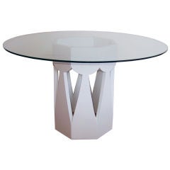 White  Lacquered Side Table