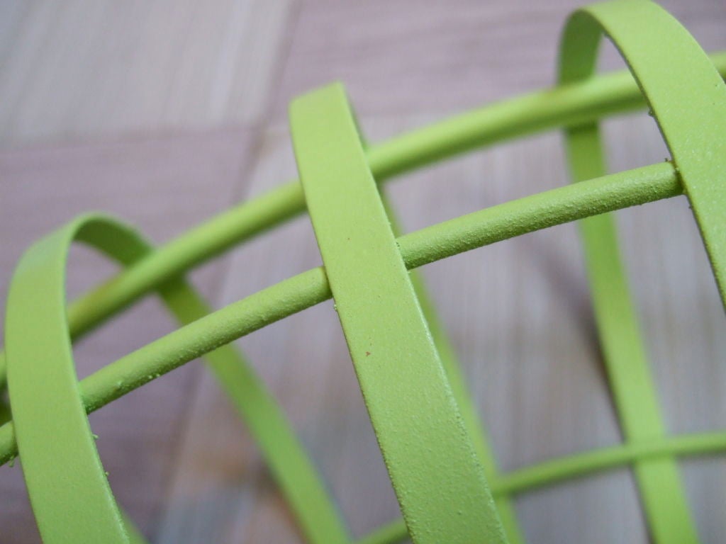 American Round Lime Green Mirror