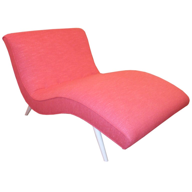 Hot Pink Curvy Chaise Lounge at 1stDibs | hot pink chaise lounge, hot pink  chaise