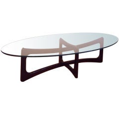 Kagan Style Eliptical Coffee Table
