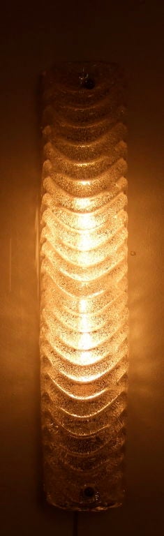 Pair of Wavy Glass Sconces