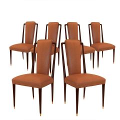Set of Six Mid Century Dining Chairs