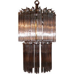 Vintage Tiered Glass Rod Chandelier