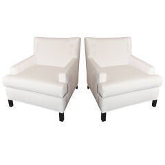 Pair of Flared Arm 1940's Club Chairs