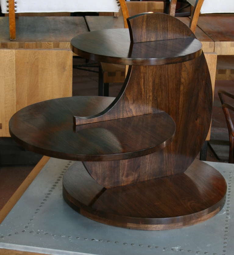 American Tiered Circles Side Table in Walnut