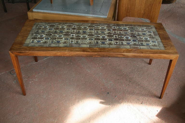 Severin Hansen Jr and Nils Thorsson Tile Coffee Table In Excellent Condition In Pound Ridge, NY