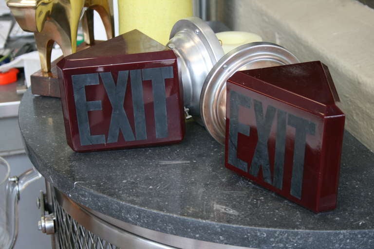art deco exit sign