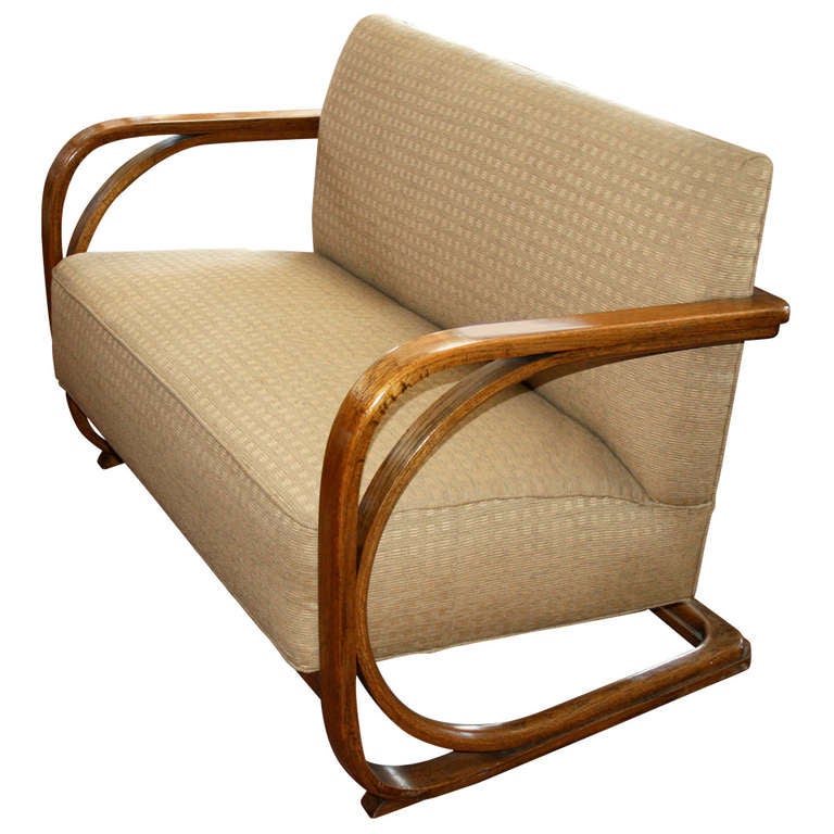 Bentwood Cantilevered Sofa at 1stdibs