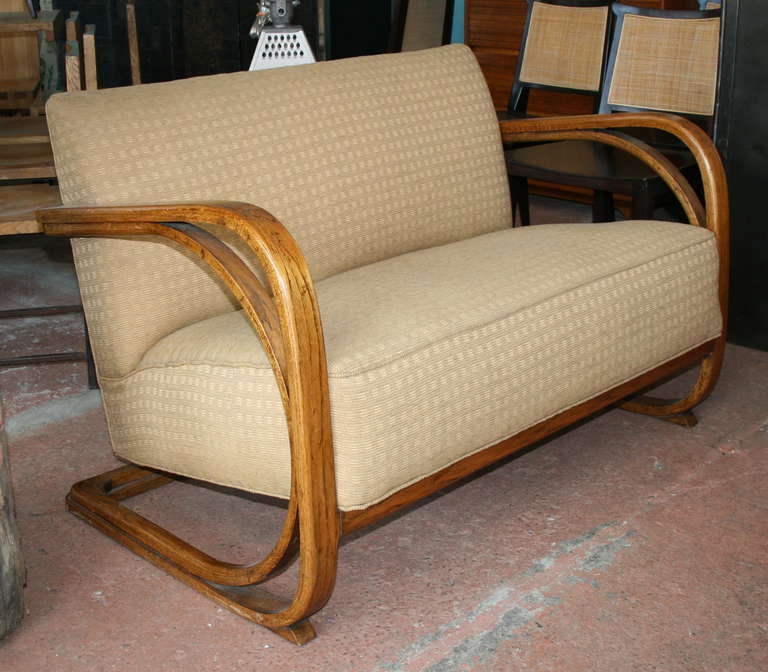 Art Deco Bentwood Cantilevered Sofa