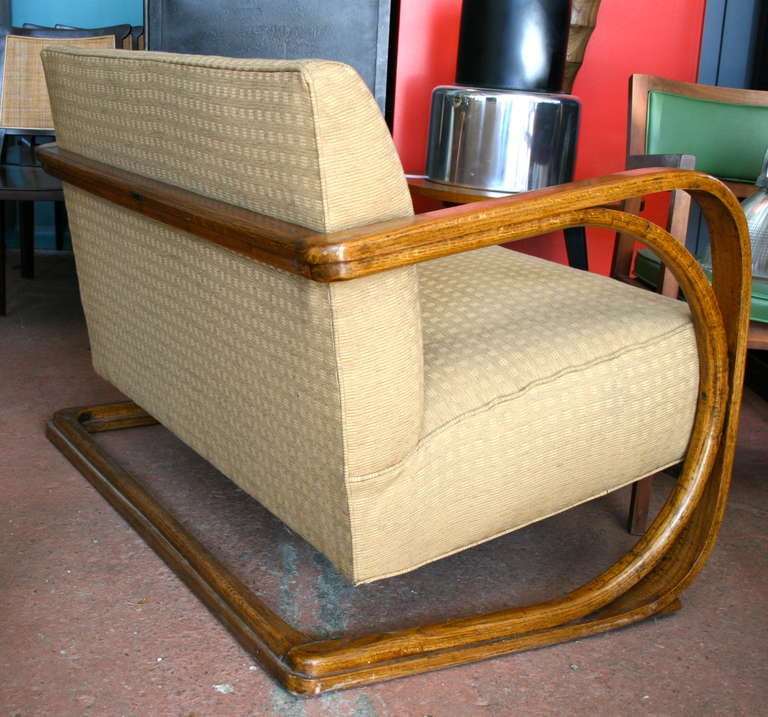 Austrian Bentwood Cantilevered Sofa