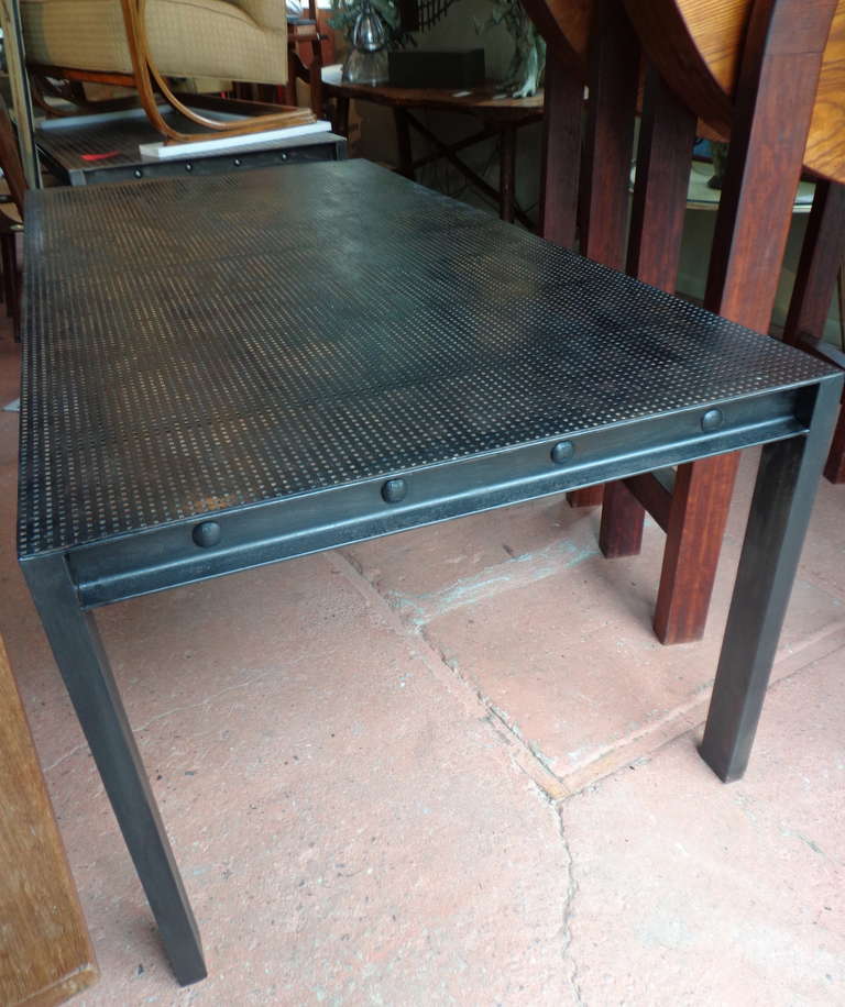 metal top dining table