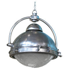 Large Steel and Bronze Toggle French Pendant Lights 2
