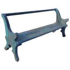 Primitive Teal Bench