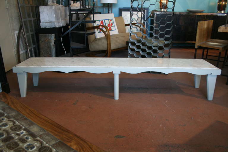 Marble and Swag Edge Long Bench or Table 1