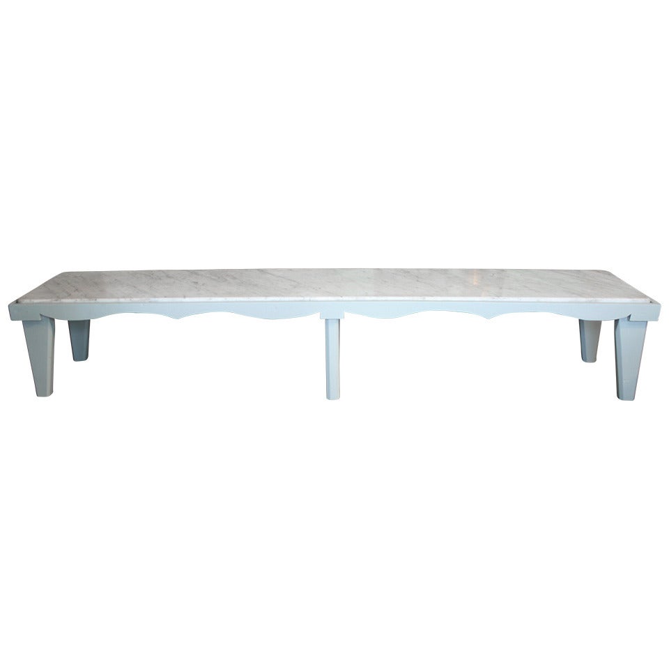 Marble and Swag Edge Long Bench or Table