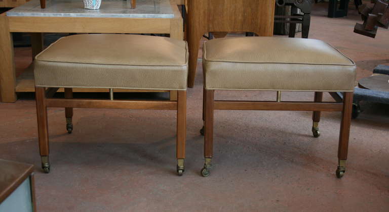 Pair of Ottomans by Edward Wormley for Dunbar