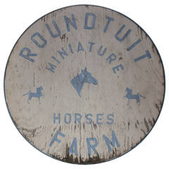 Large Double-Sided Horse Farm Sign