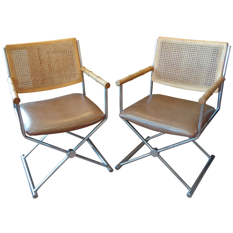 Pair of Breuer Style Directors Armchairs