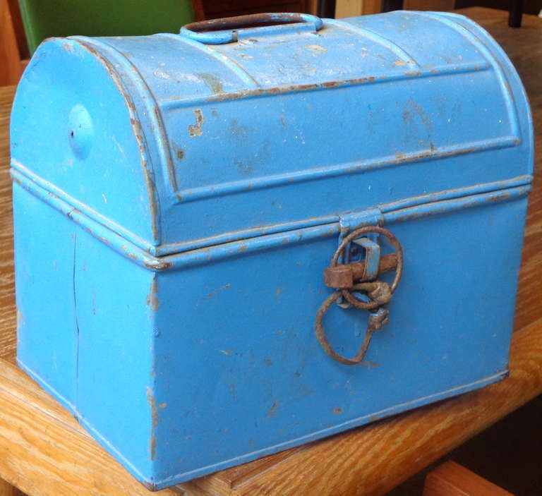 French Blue Lunch Pail From Provence