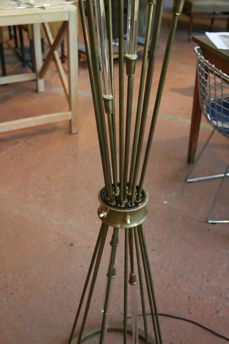 Fontana Arte Glass and Brass Floor Lamp 4