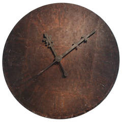 French Metal Clock Face with Original Hands