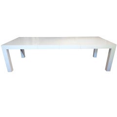 Substantial White Parsons Dining Table