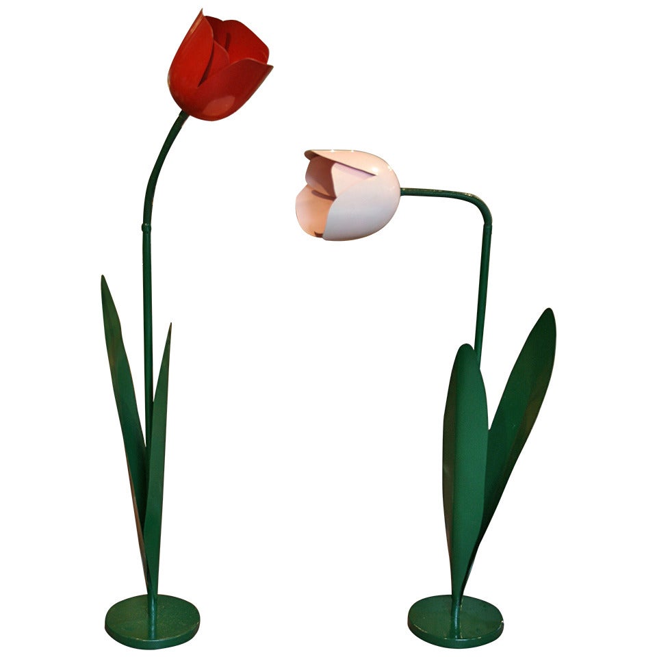 Pair of "Spring Bulbs" Floor Lamps