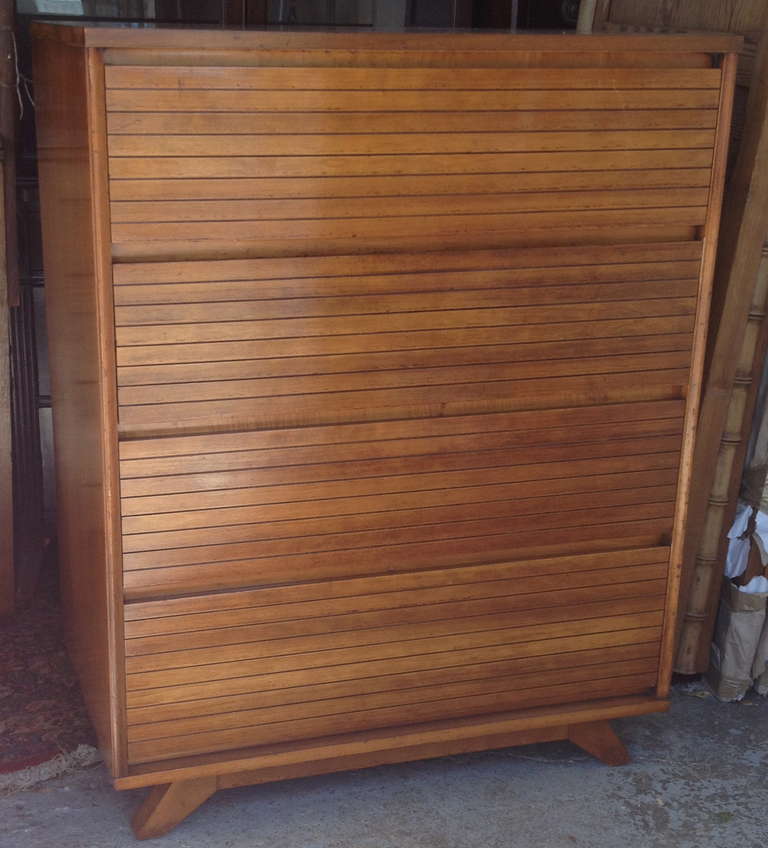 American Mid-century walnut chest of drawers