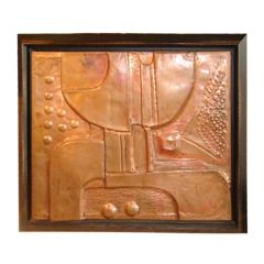 Cubistic copper relief
