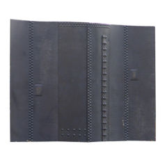 Antique 3 section iron and steel screen / sculpture