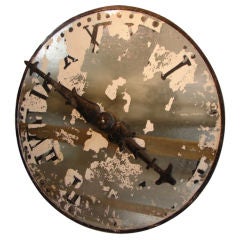 Antique Large glass clockface