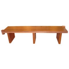 Solid walnut bench