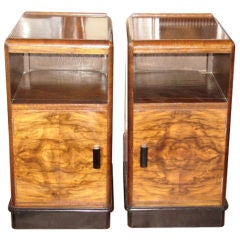 Pair of French deco side cabinets