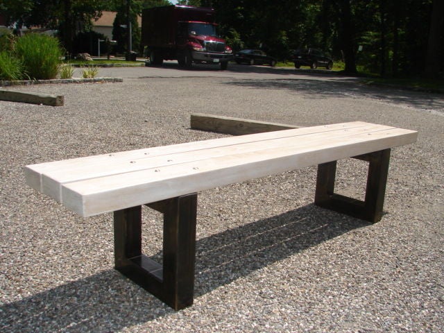 metal bench supports