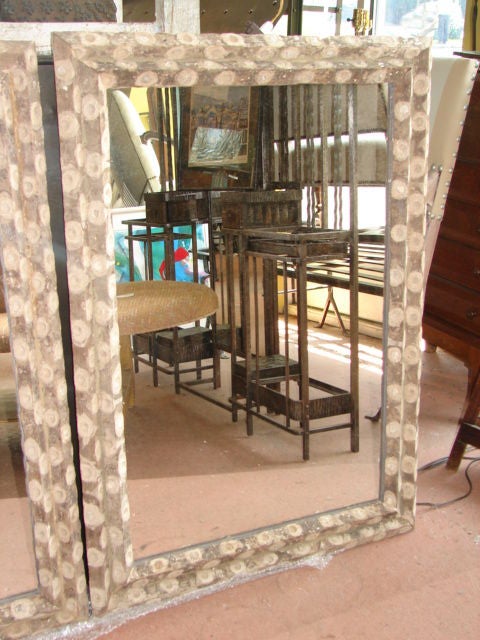 20th Century Pair of French oyster stick mirrors