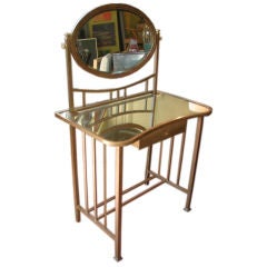 Vintage Mirrored brass dressing table