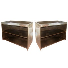 Pair of Original French Steel Sideboards