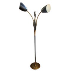 Vintage Cat o nine tails modernist standing lamp