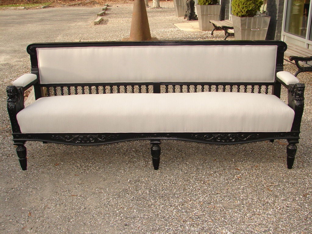 American Pair of Large Egyptian Benches
