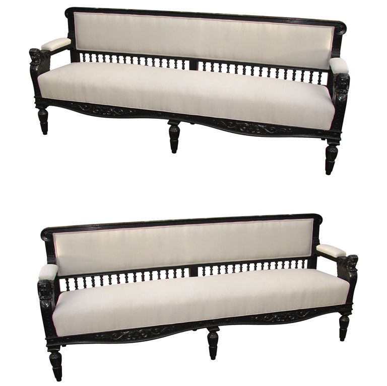 Pair of Large Egyptian Benches