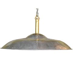 French nickel plate and brass bistro lights